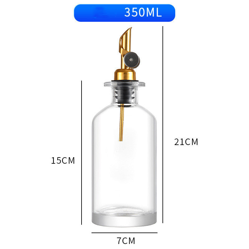 Home Kitchen Crystal White Material Glass Self-control Opening And Closing Spice Bottle