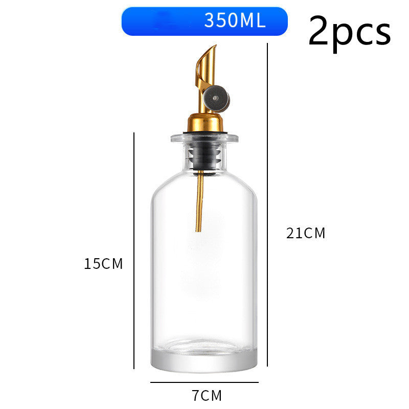 Home Kitchen Crystal White Material Glass Self-control Opening And Closing Spice Bottle